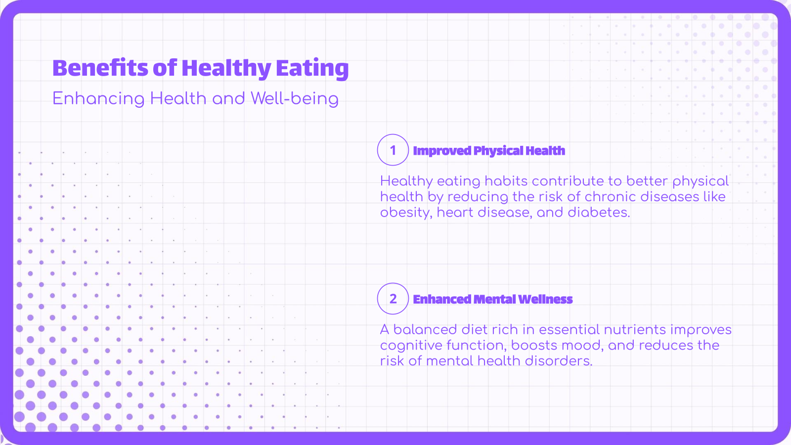 Benefits of Healthy Eating