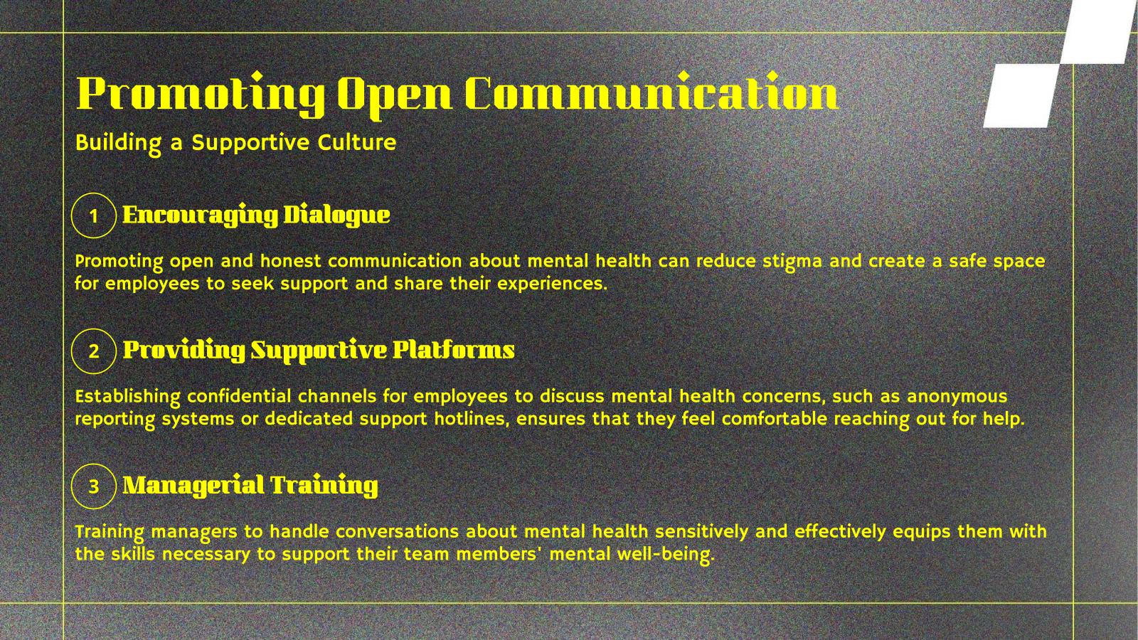 Promoting Open Communication