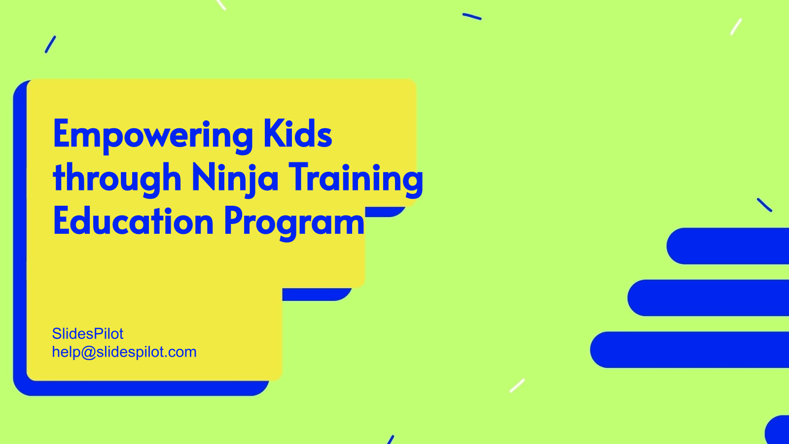 Empowering Kids through Ninja Training Education Program