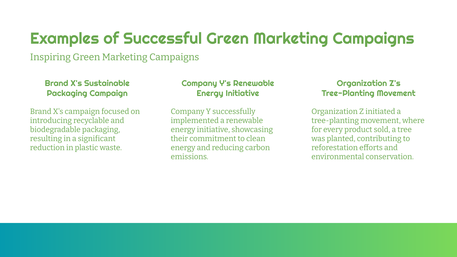 Examples of Successful Green Marketing Campaigns