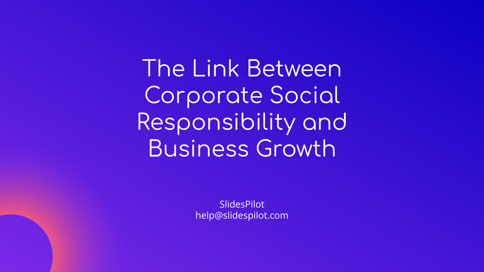 The Link Between Corporate Social Responsibility and Business Growth