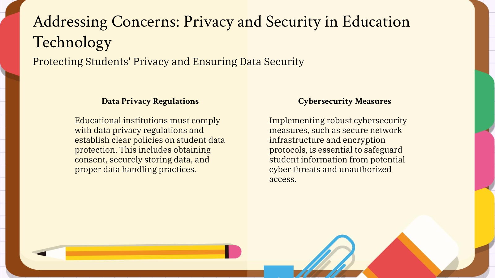 Addressing Concerns: Privacy and Security in Education Technology