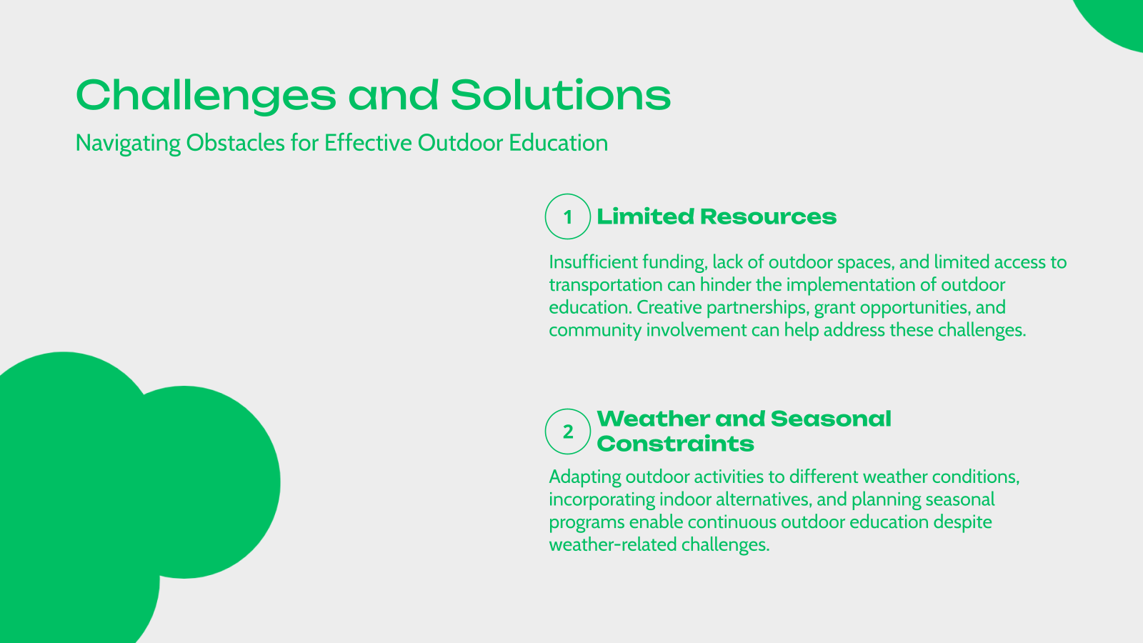 Challenges and Solutions