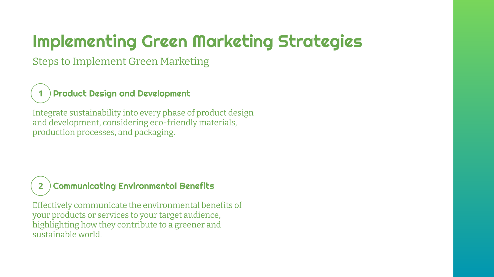 Implementing Green Marketing Strategies