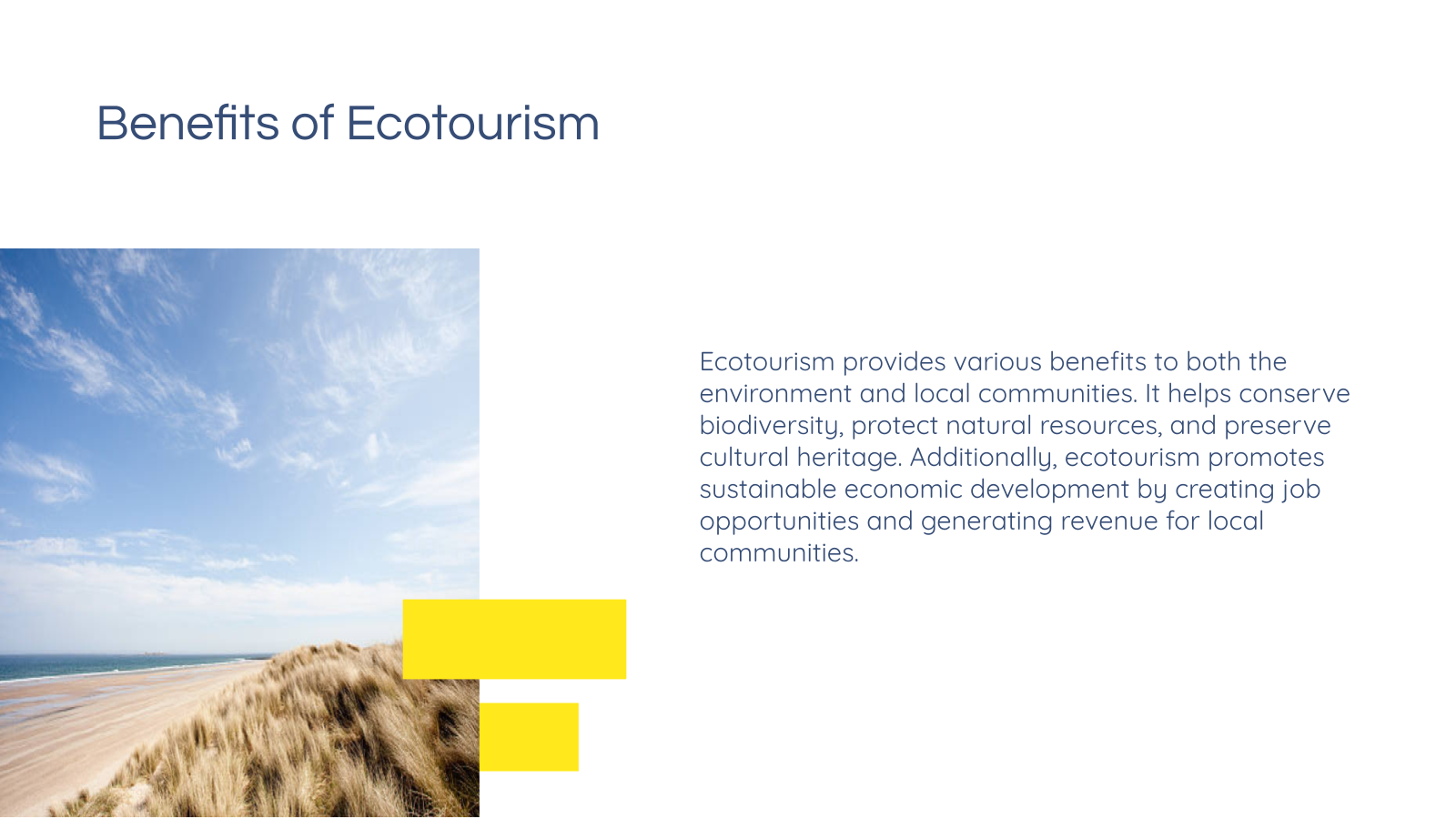 Benefits of Ecotourism