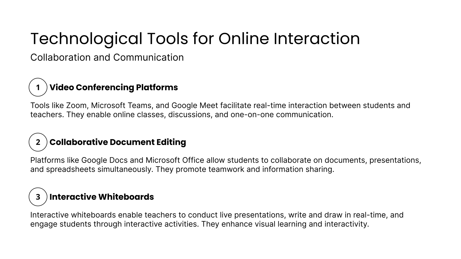 Technological Tools for Online Interaction