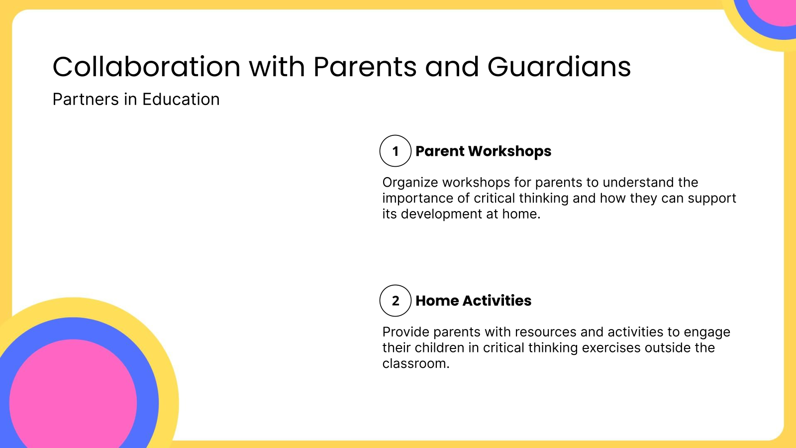Collaboration with Parents and Guardians
