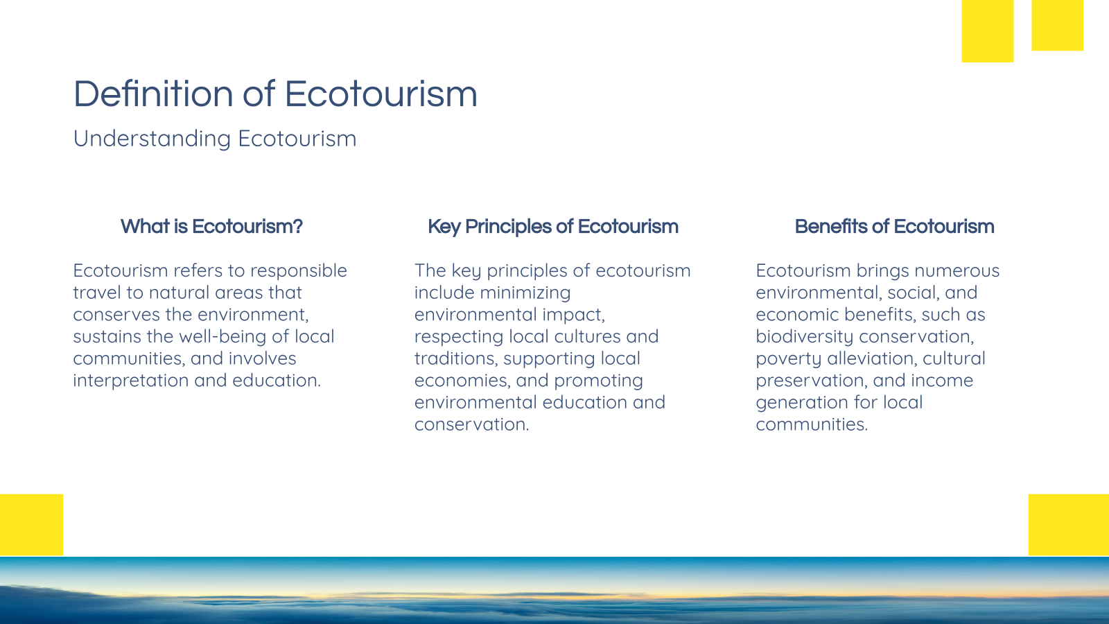 Definition of Ecotourism