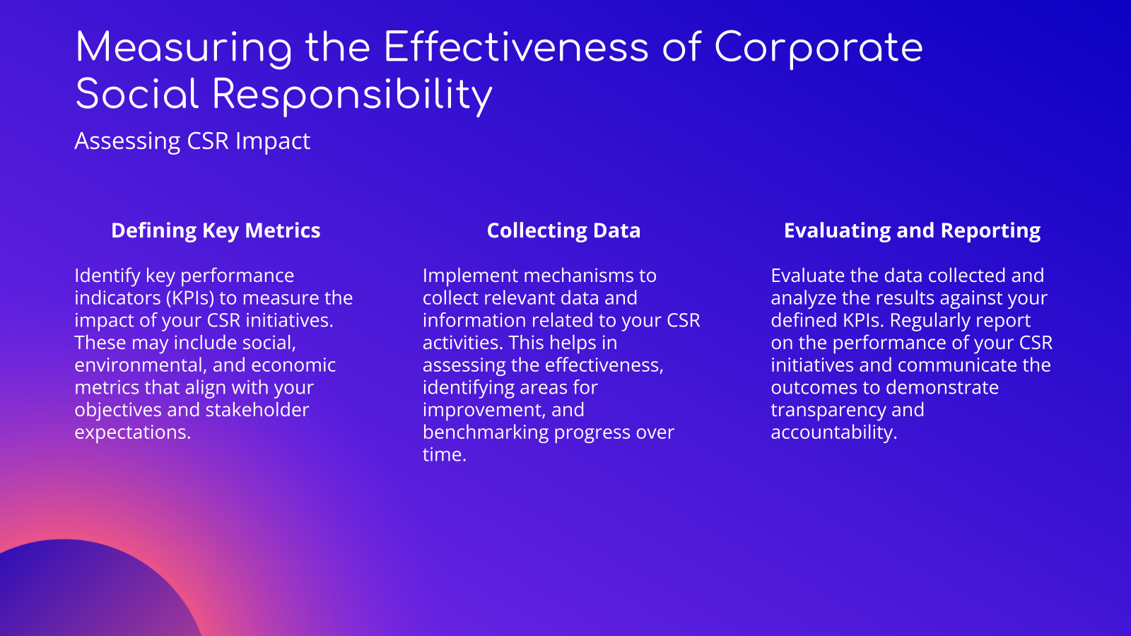 Measuring the Effectiveness of Corporate Social Responsibility