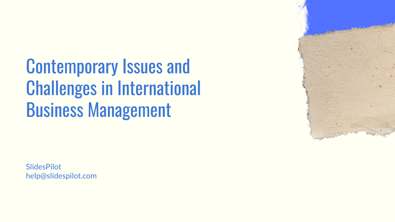 Contemporary Issues and Challenges in International Business Management